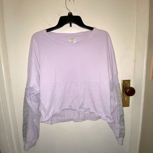 PINK long sleeve crop top